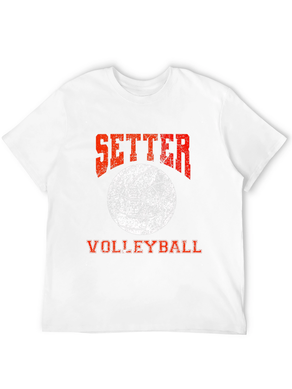 Setter Volleyball Graphic Tee - Grunge Design