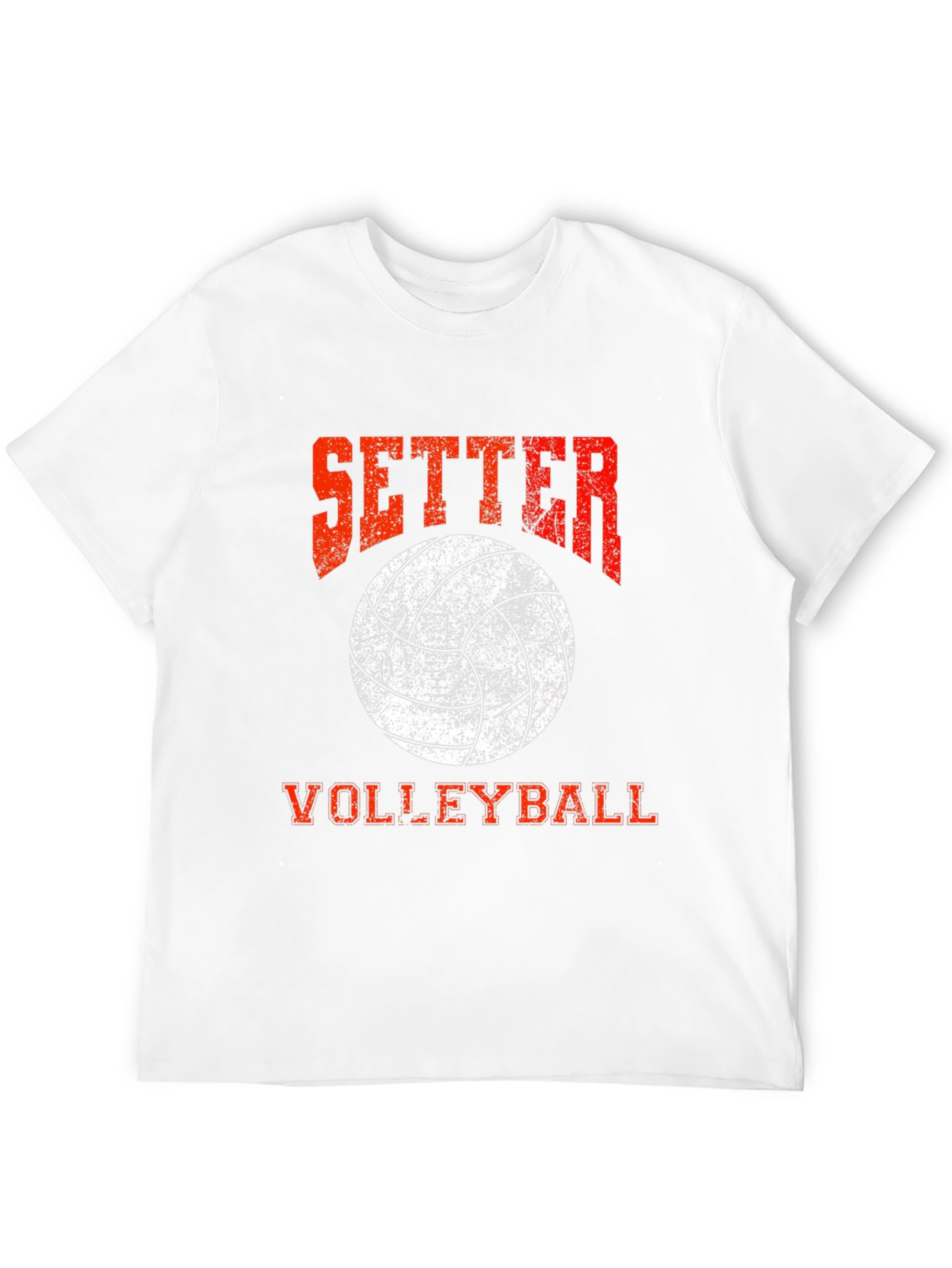 Setter Volleyball Graphic Tee - Grunge Design