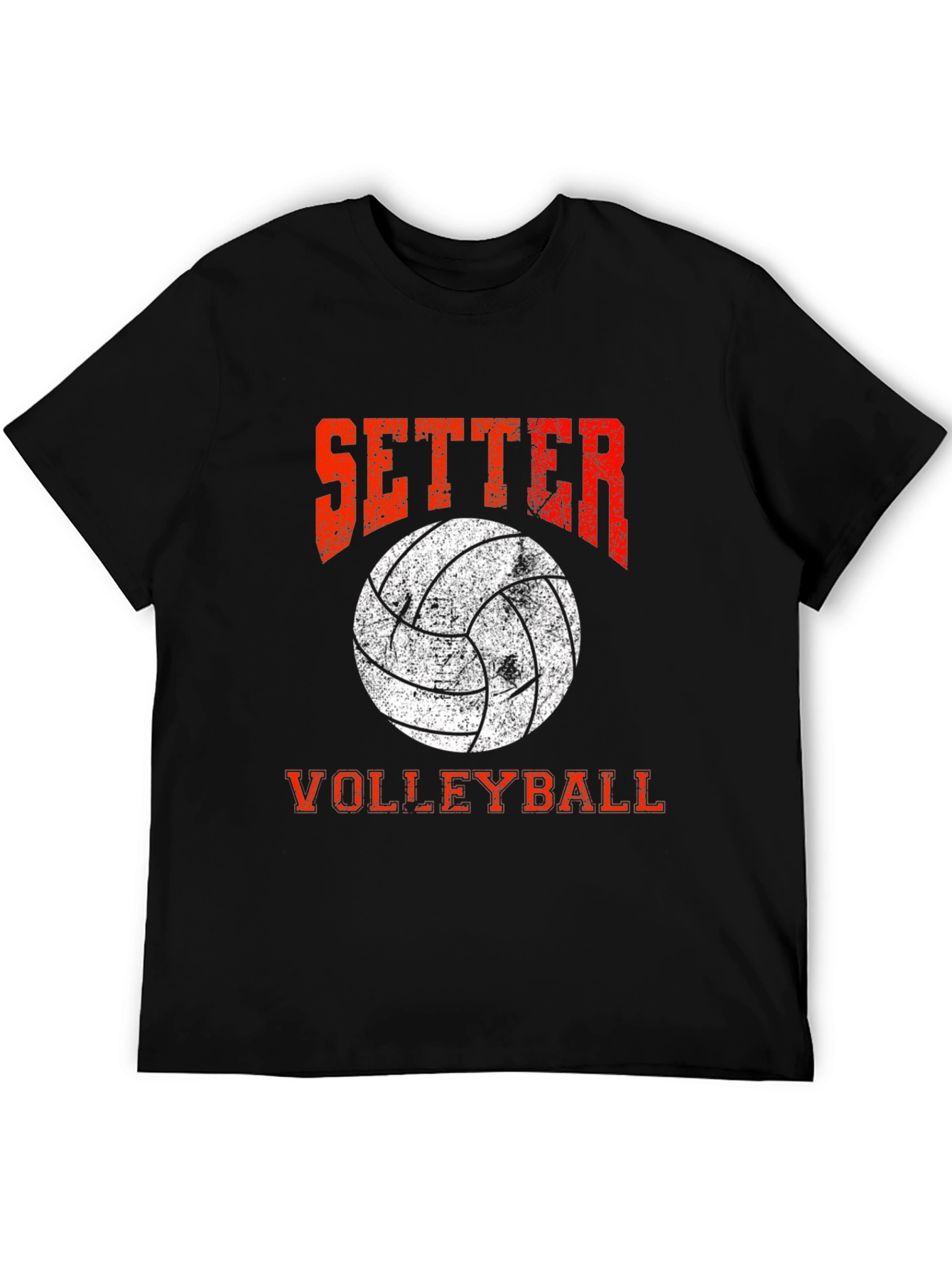 Setter Volleyball Graphic Tee - Grunge Design