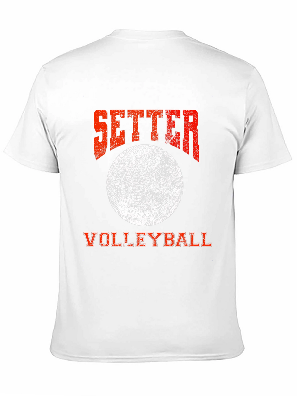 Setter Volleyball Graphic Tee - Grunge Design