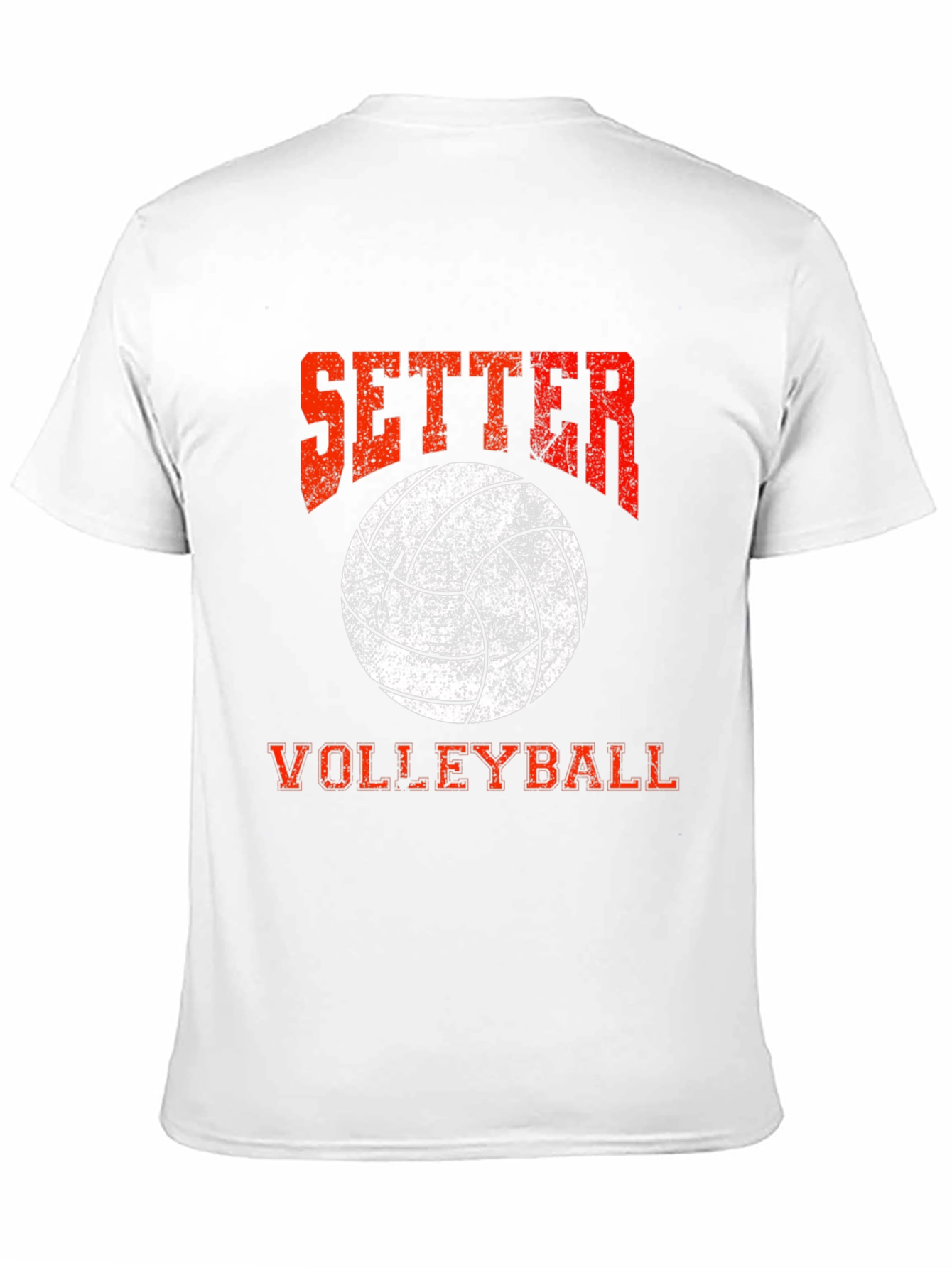 Setter Volleyball Graphic Tee - Grunge Design