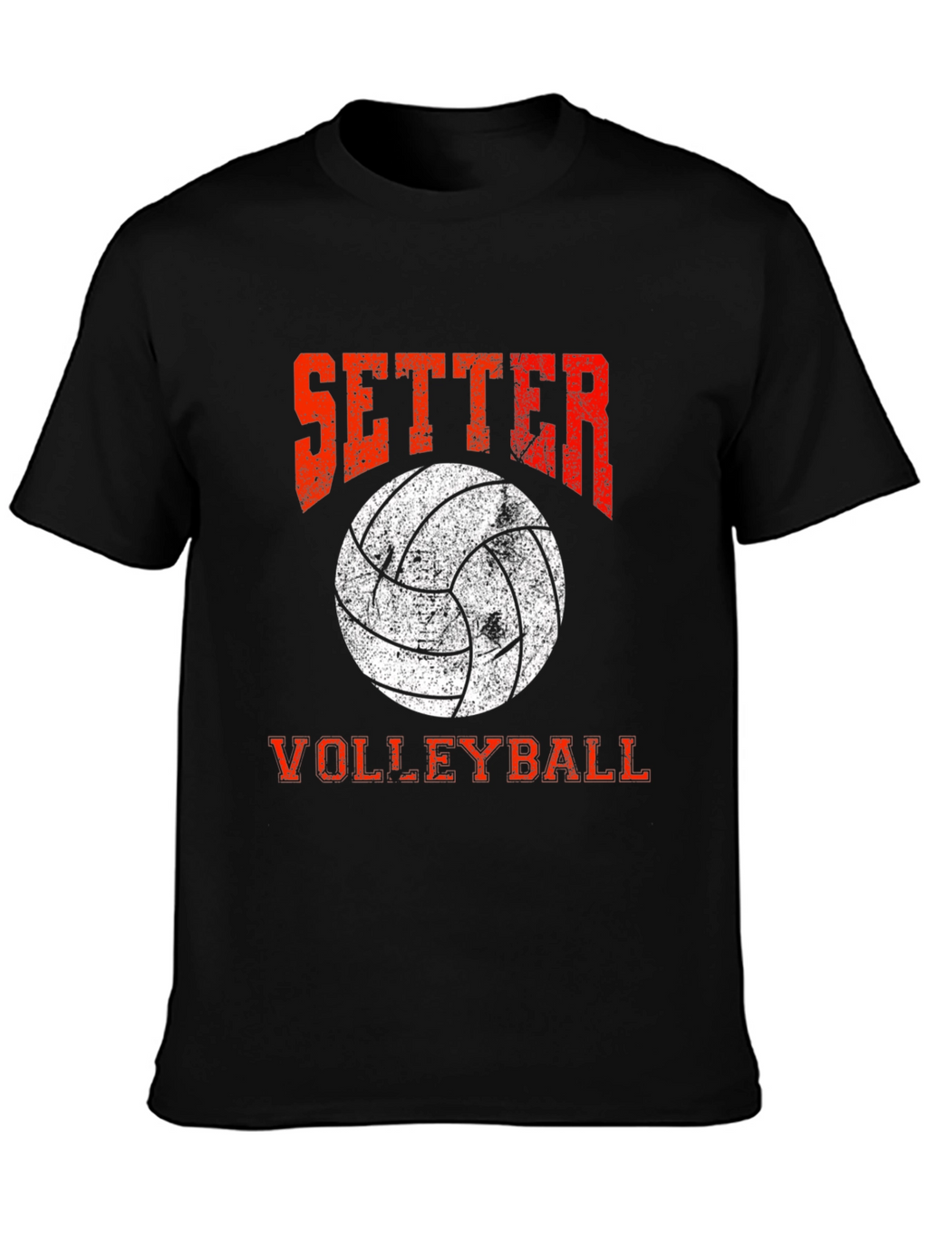 Setter Volleyball Graphic Tee - Grunge Design
