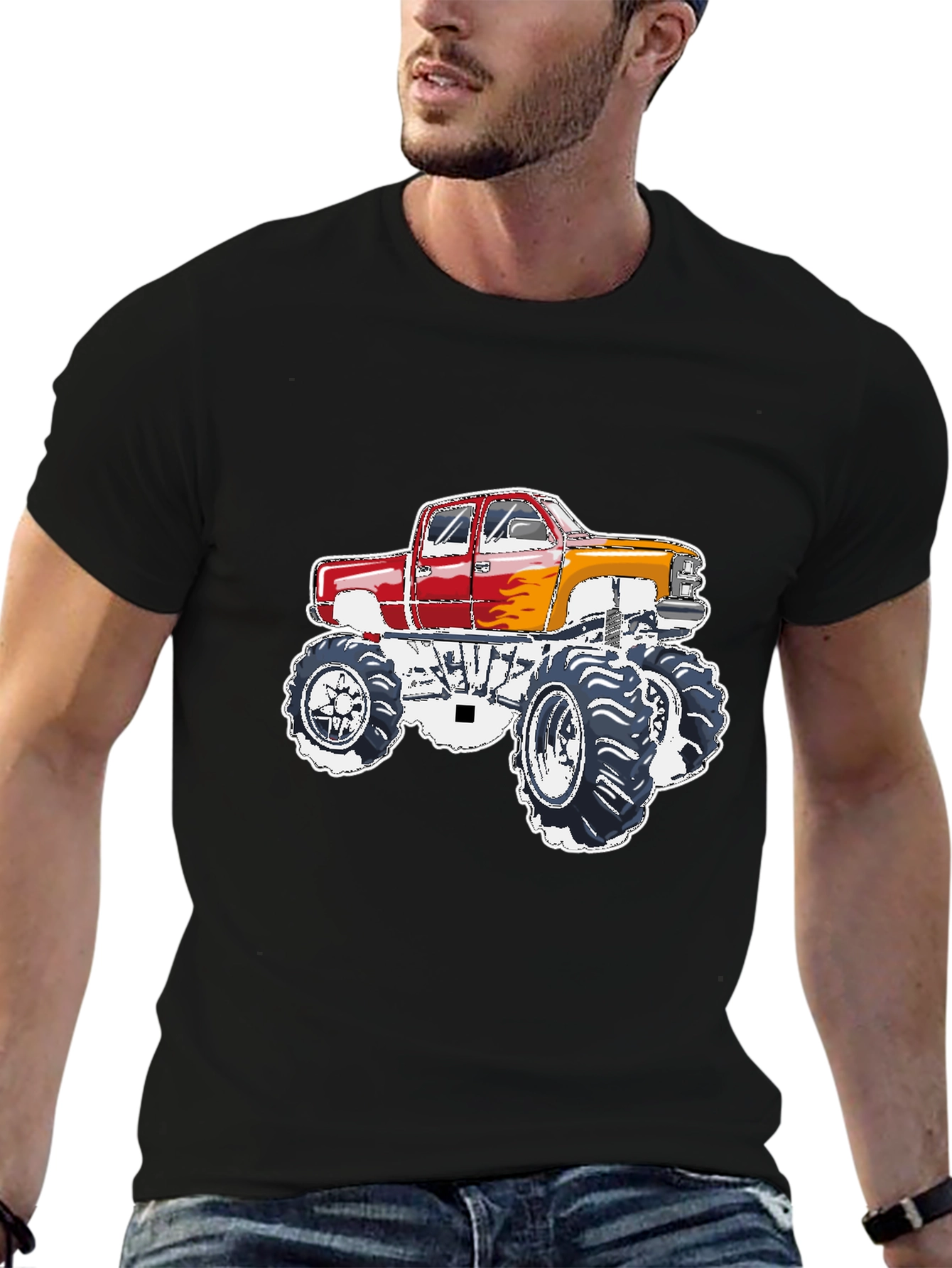 Monster Truck Graphic Tee - Black