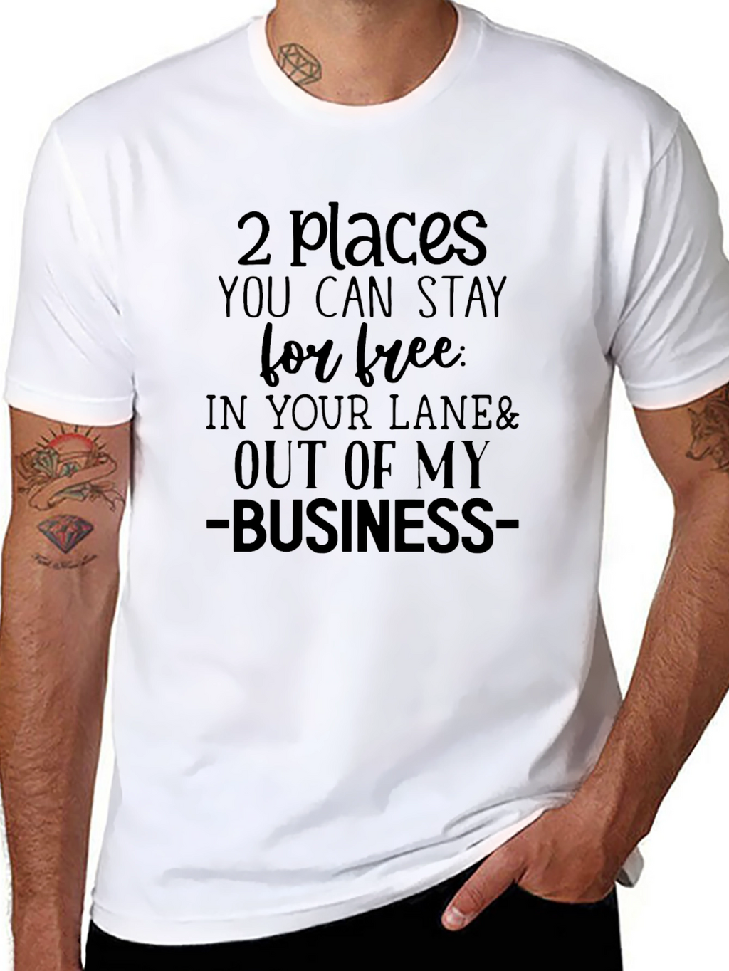 Stay Out Of My Business Black T-Shirt