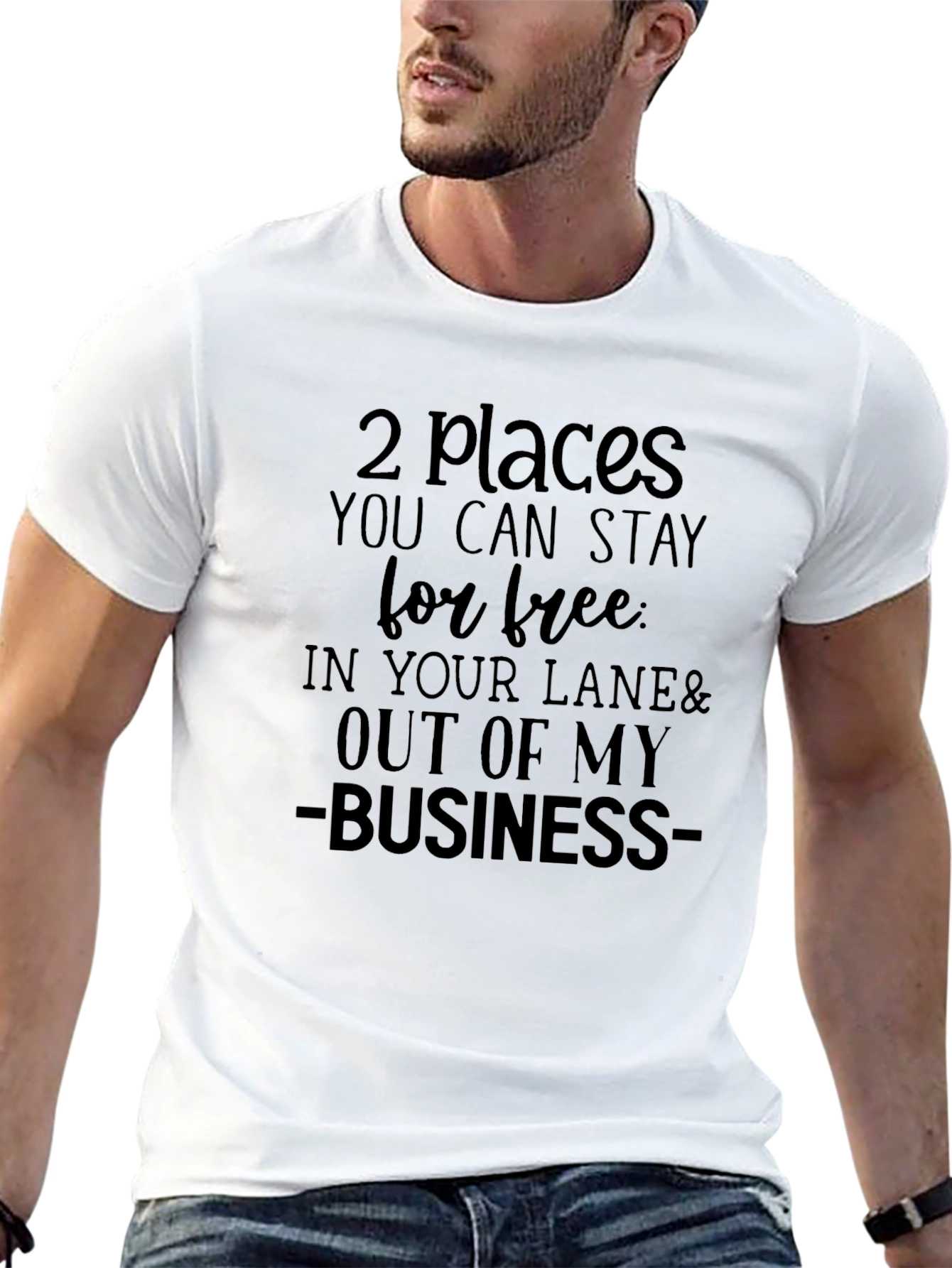 Stay Out Of My Business Black T-Shirt