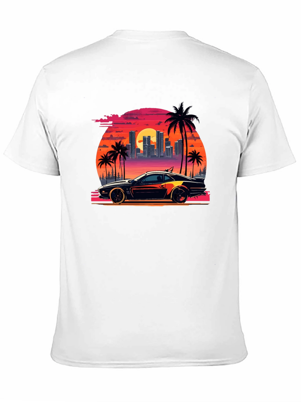 Retro Sunset Car T-Shirt