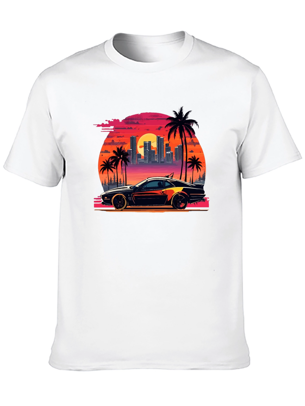 Retro Sunset Car T-Shirt