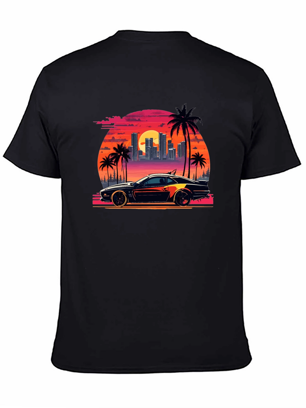 Retro Sunset Car T-Shirt