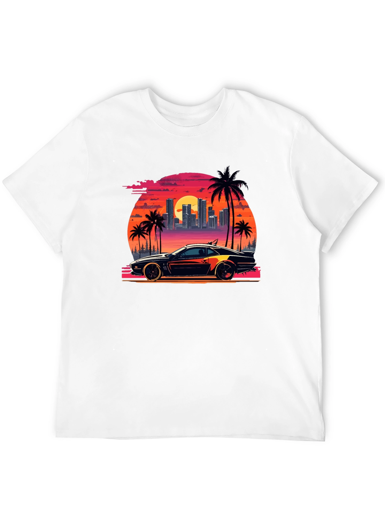 Retro Sunset Car T-Shirt
