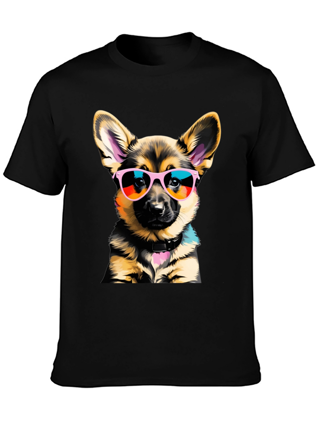 Cool Dog T-Shirt: German Shepherd Puppy in Shades