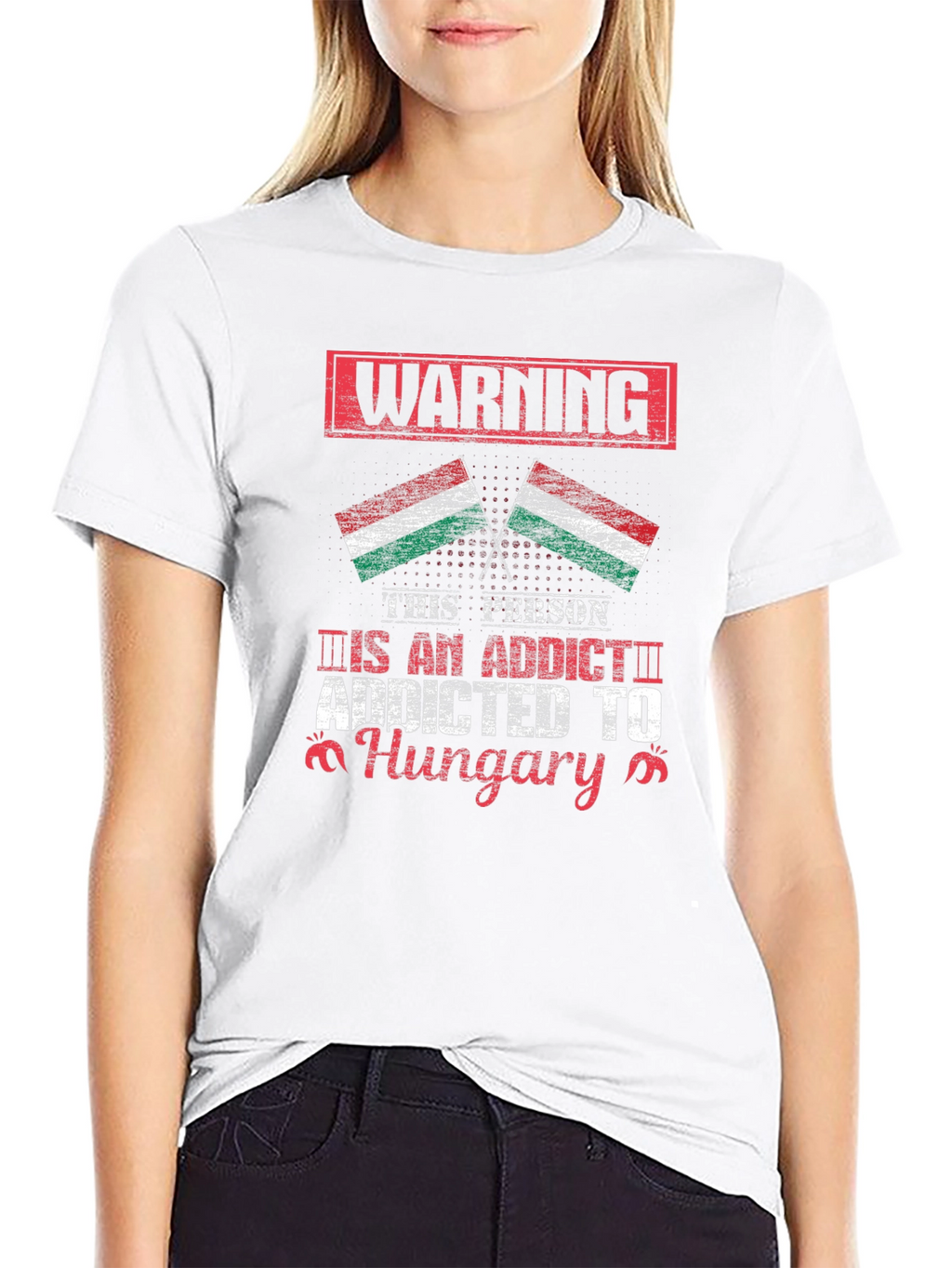 Addicted to Hungary Flag Graphic Tee