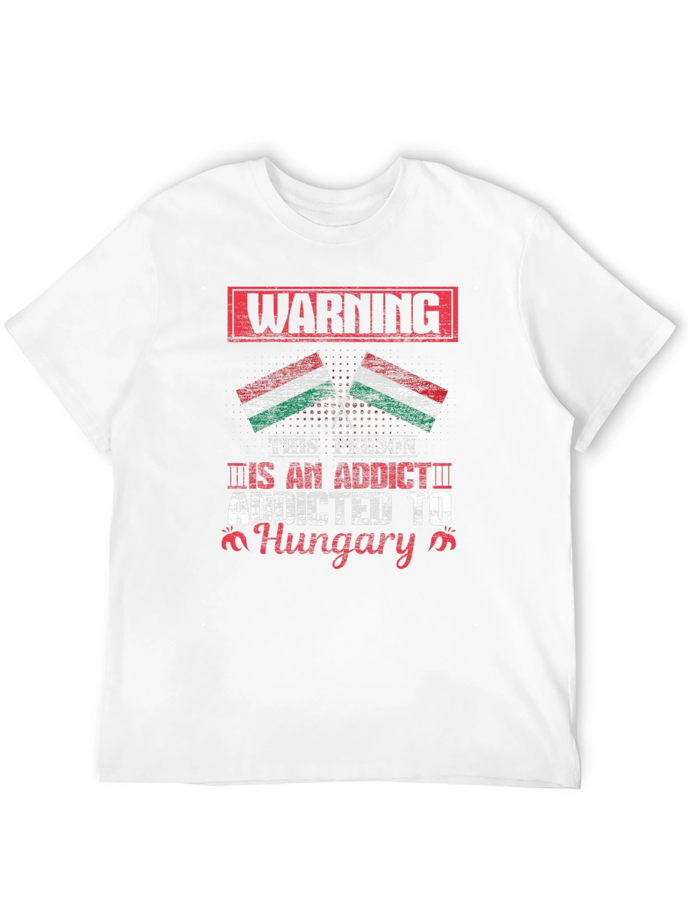 Addicted to Hungary Flag Graphic Tee