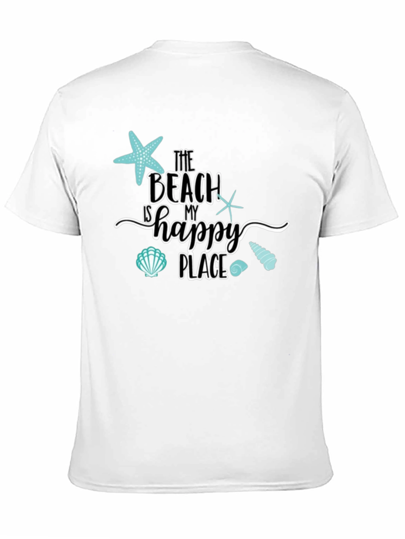 Beach Is My Happy Place Black Graphic Tee
