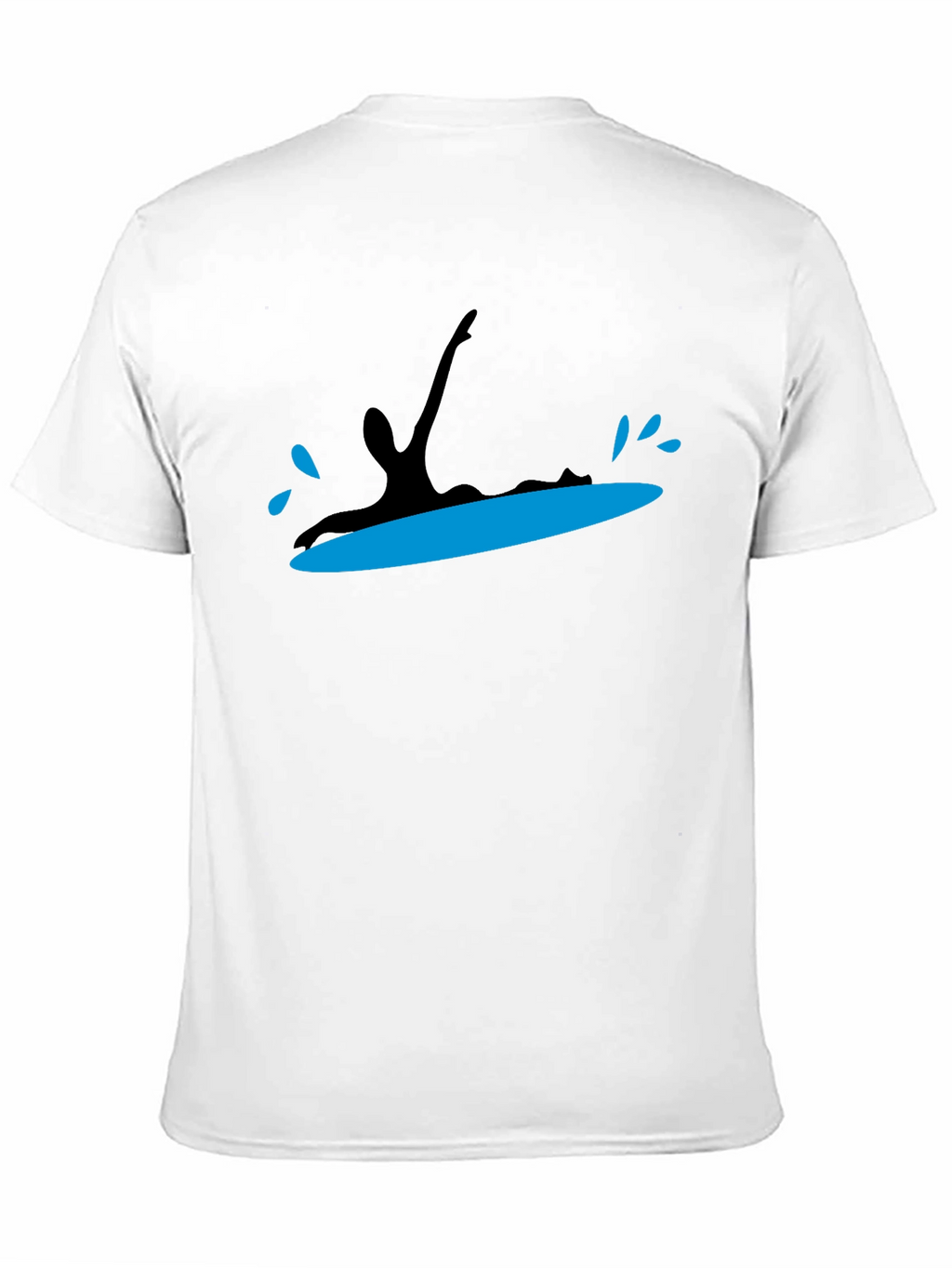 Surfing Silhouette Black T-Shirt