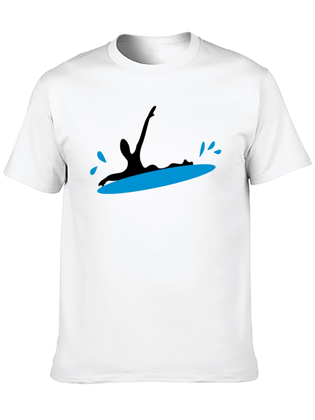 Surfing Silhouette Black T-Shirt