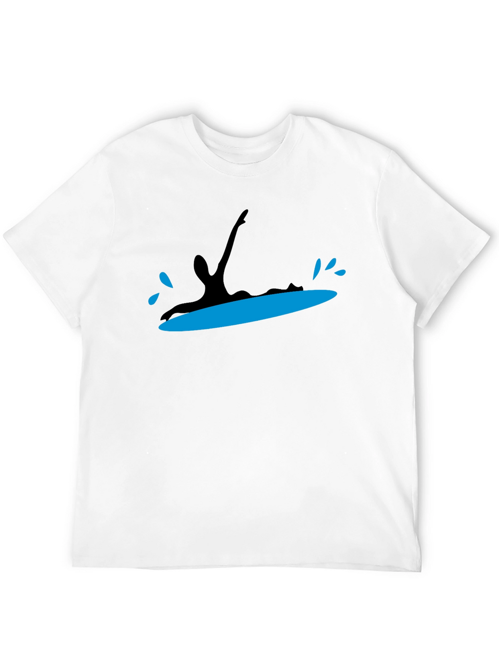 Surfing Silhouette Black T-Shirt