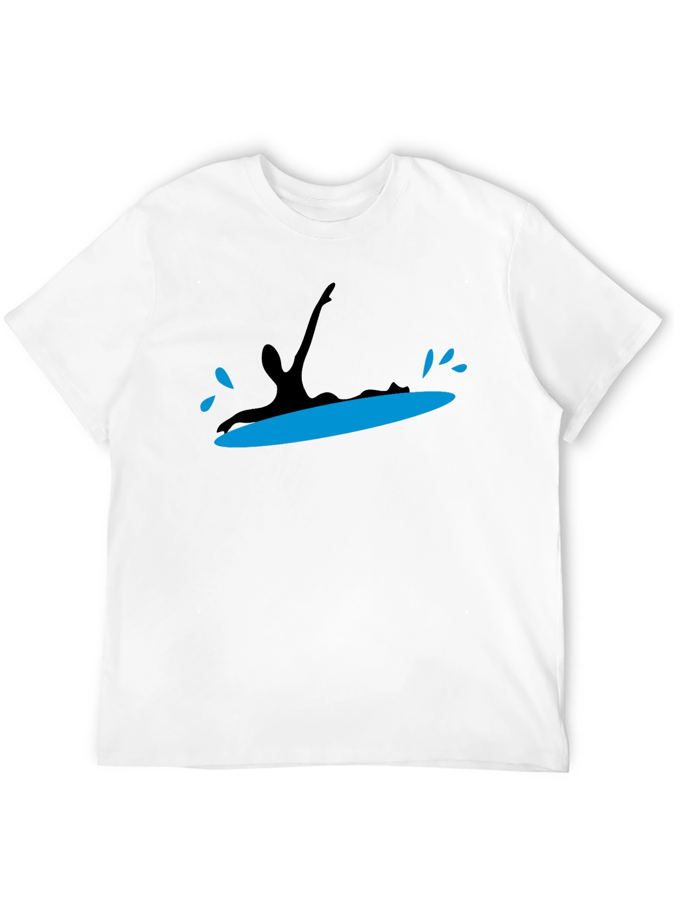 Surfing Silhouette Black T-Shirt