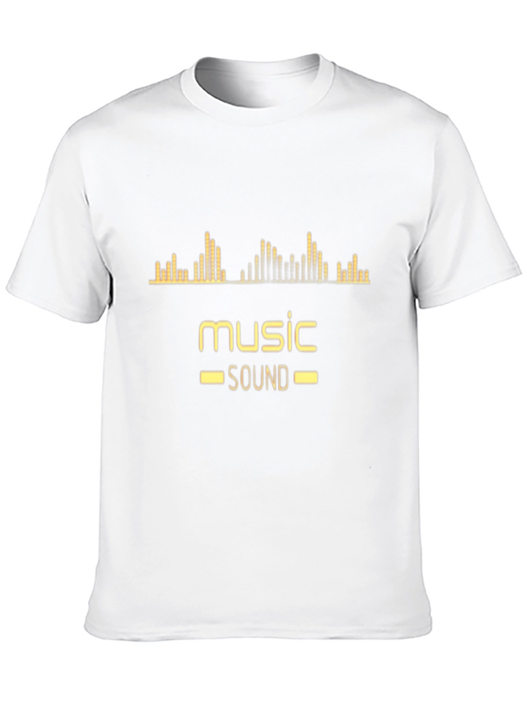 Music Sound Graphic Print Black T-Shirt
