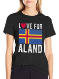 Love For Aland Flag T-Shirt