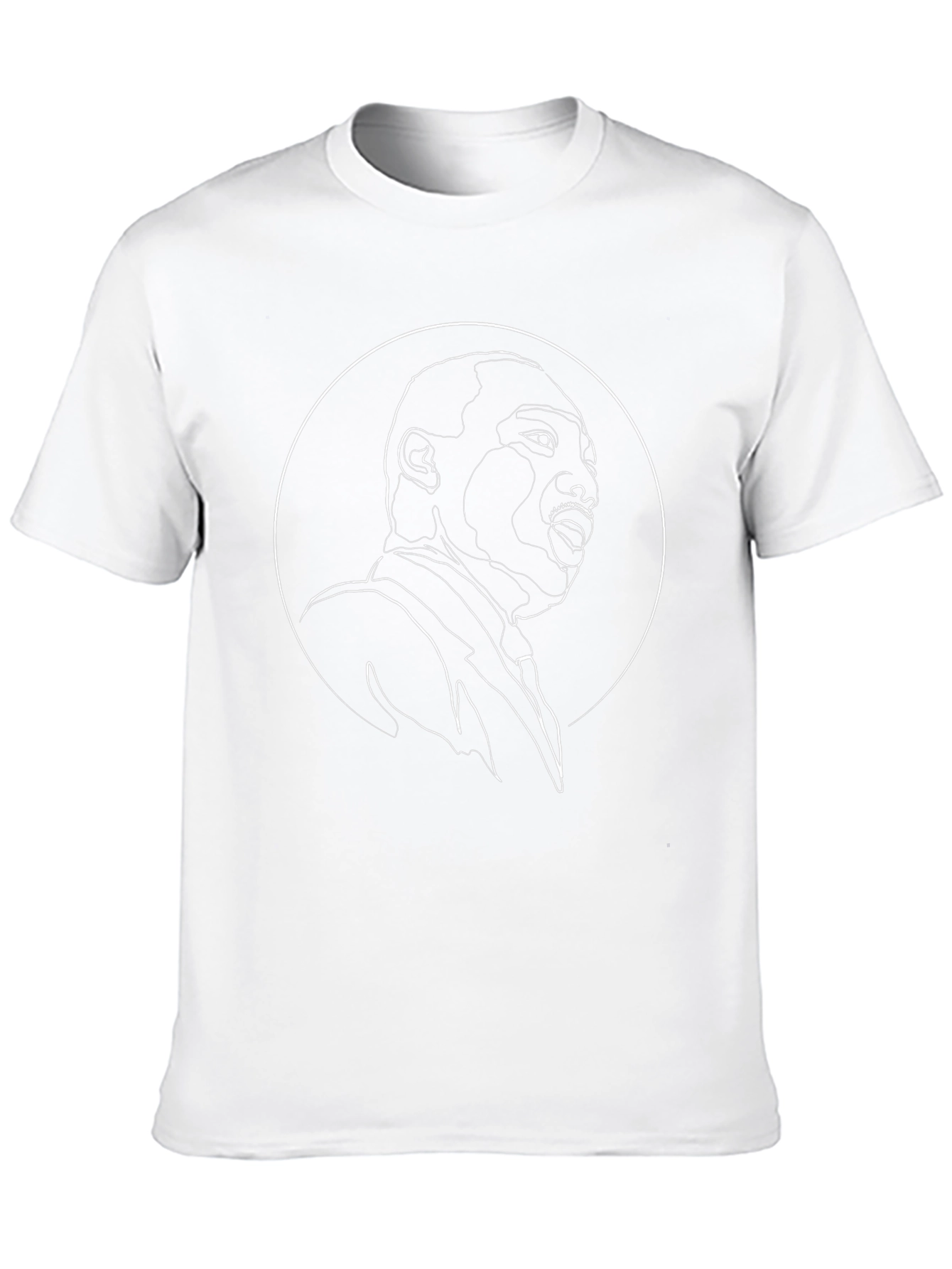 Martin Luther King Jr. Line Art Black T-Shirt