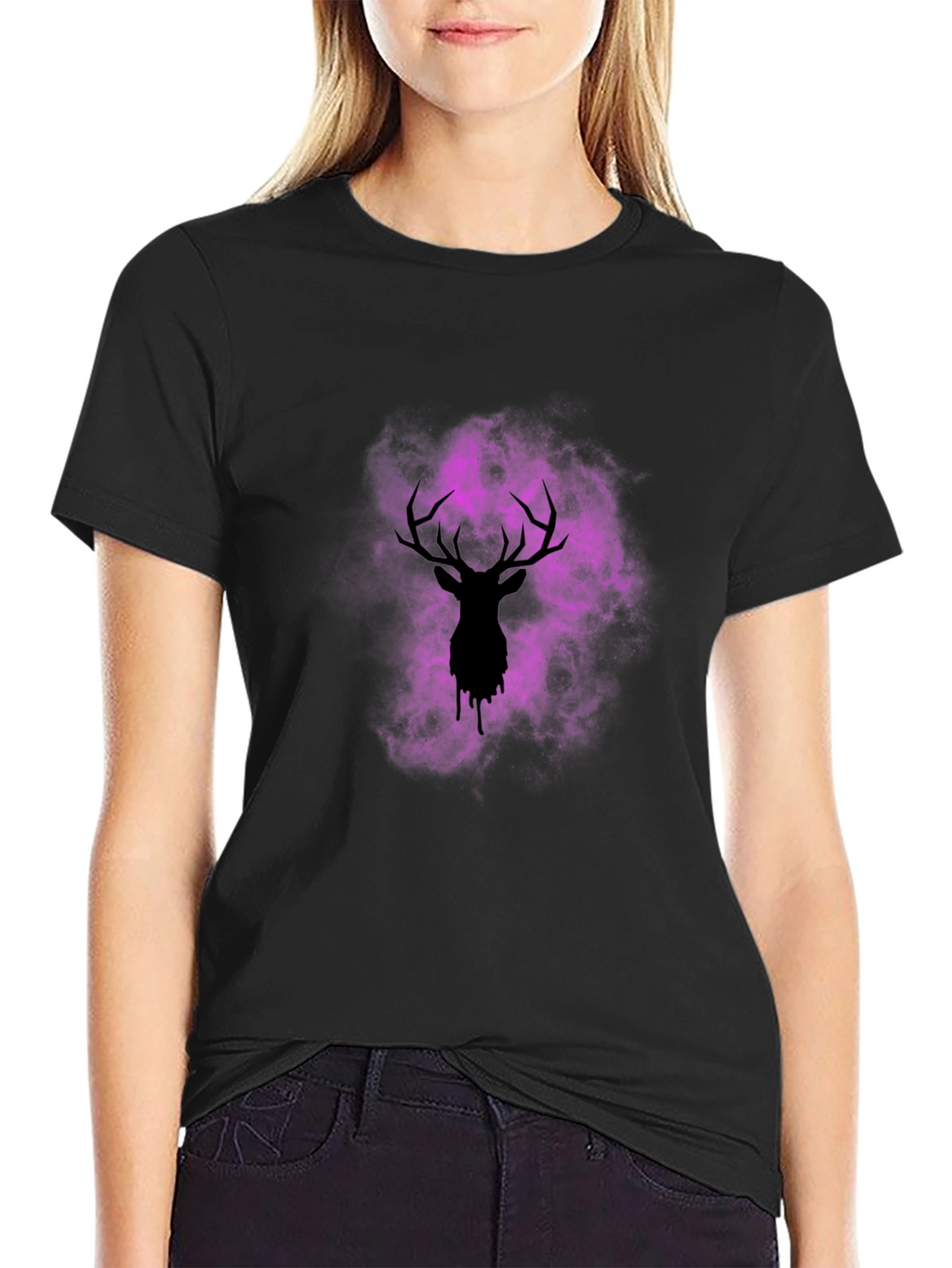 Black Deer Silhouette T-Shirt