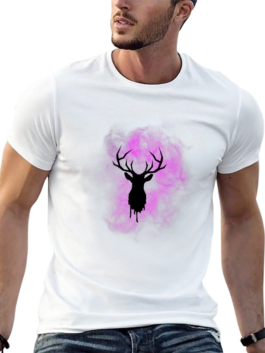 Black Deer Silhouette T-Shirt
