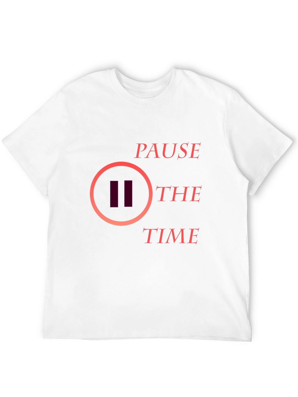 Pause the Time Graphic Tee - Stylish Black T-Shirt