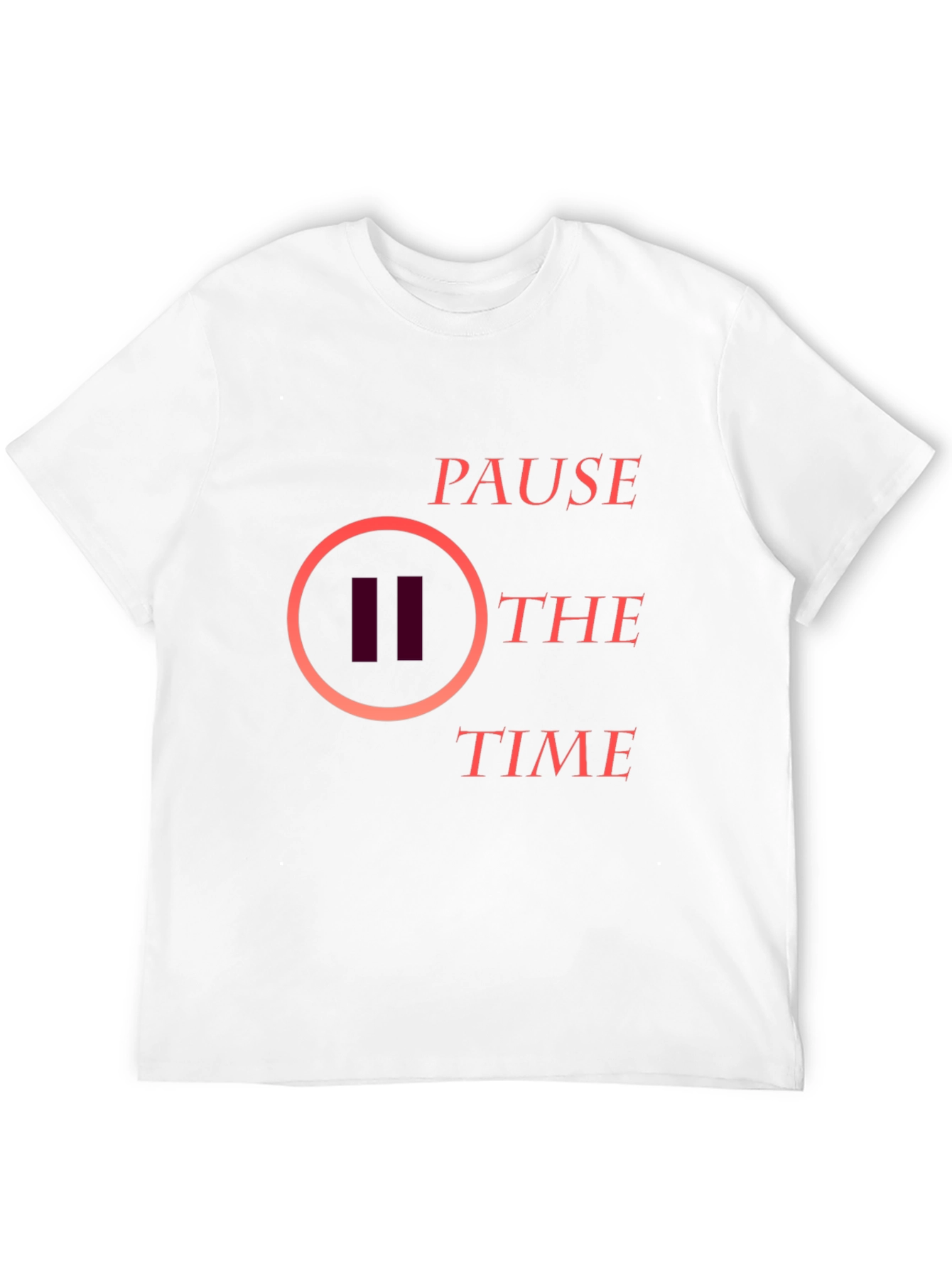 Pause the Time Graphic Tee - Stylish Black T-Shirt