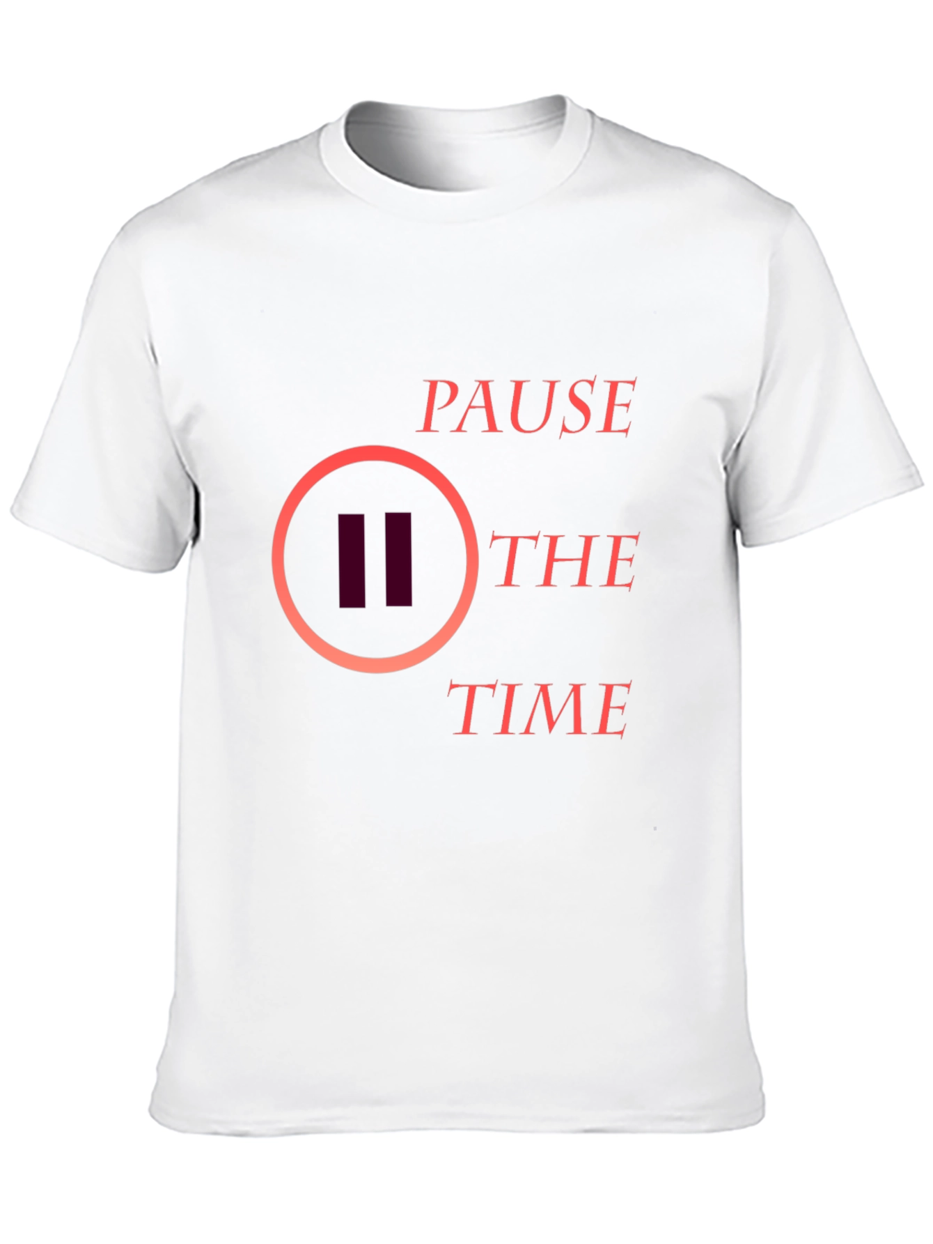 Pause the Time Graphic Tee - Stylish Black T-Shirt