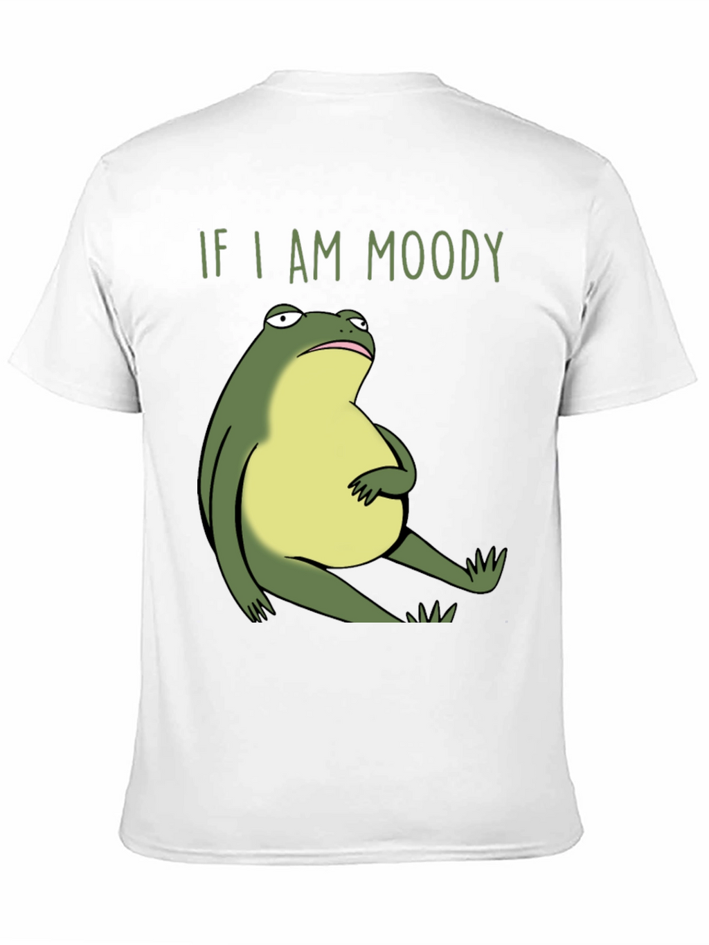 Moody Frog Graphic Tee - Unisex Black Cotton T-Shirt