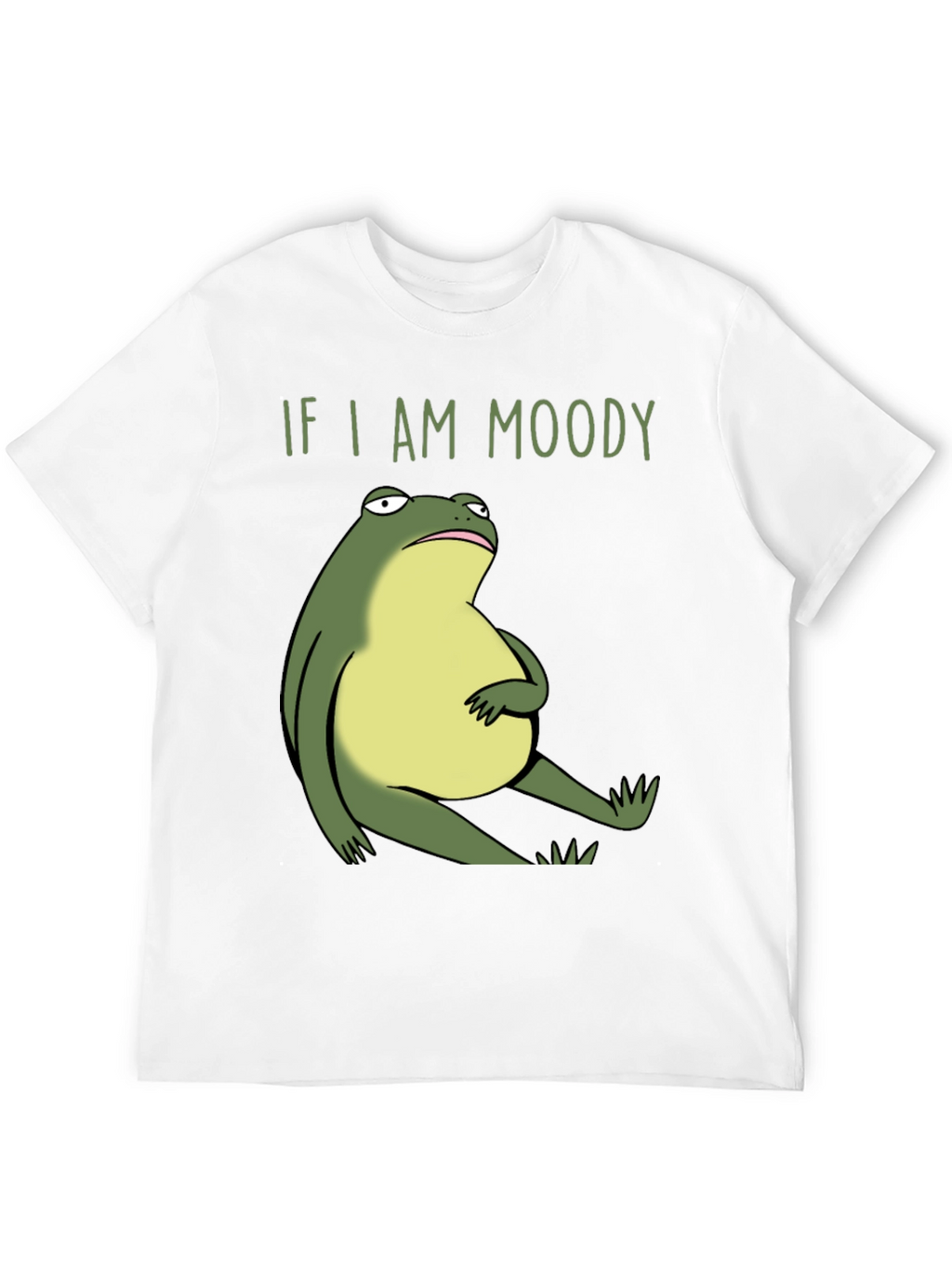Moody Frog Graphic Tee - Unisex Black Cotton T-Shirt