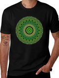 Green Mandala Graphic Print Tee