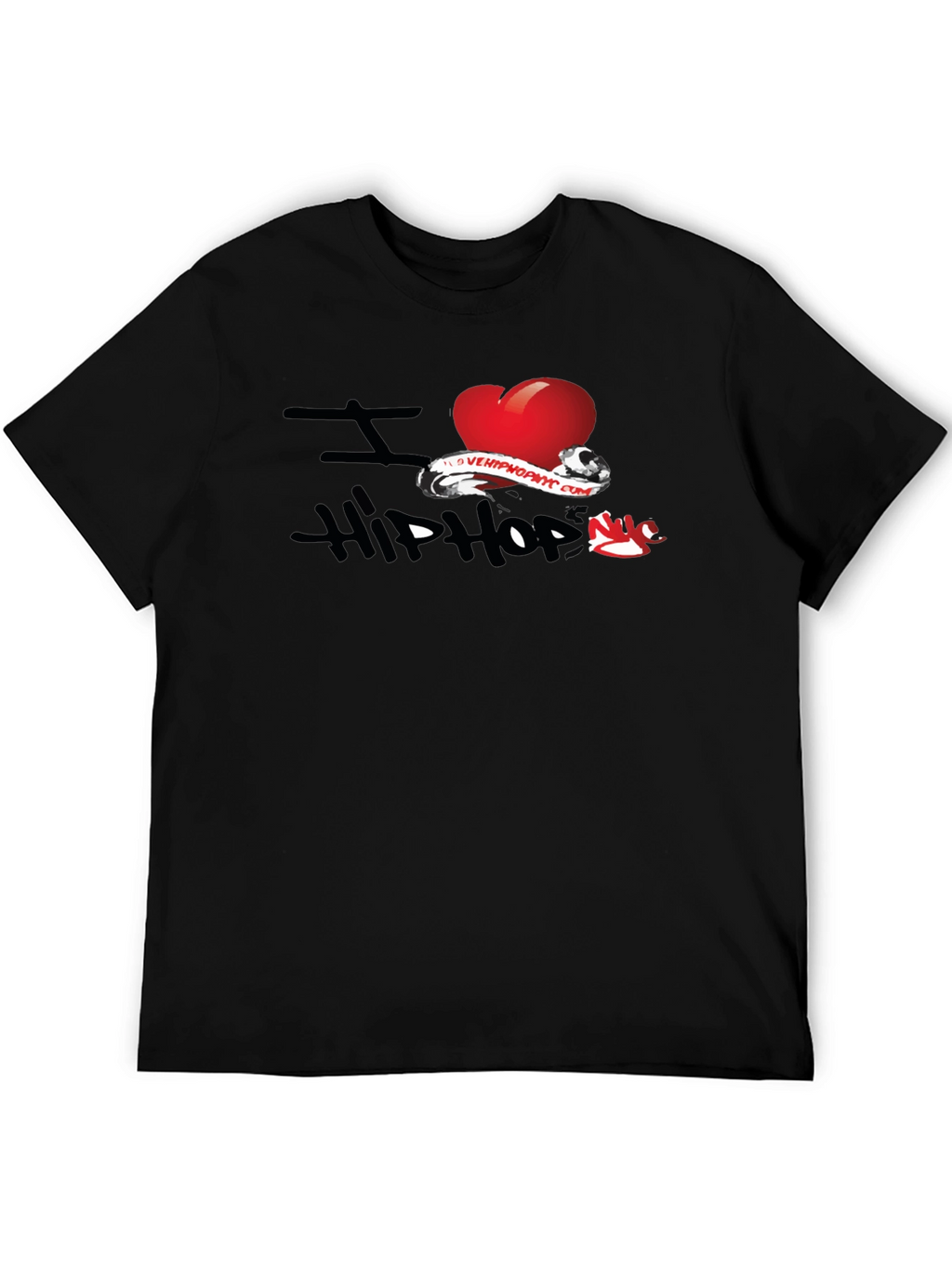 I Love Hip Hop Graphic Black T-Shirt