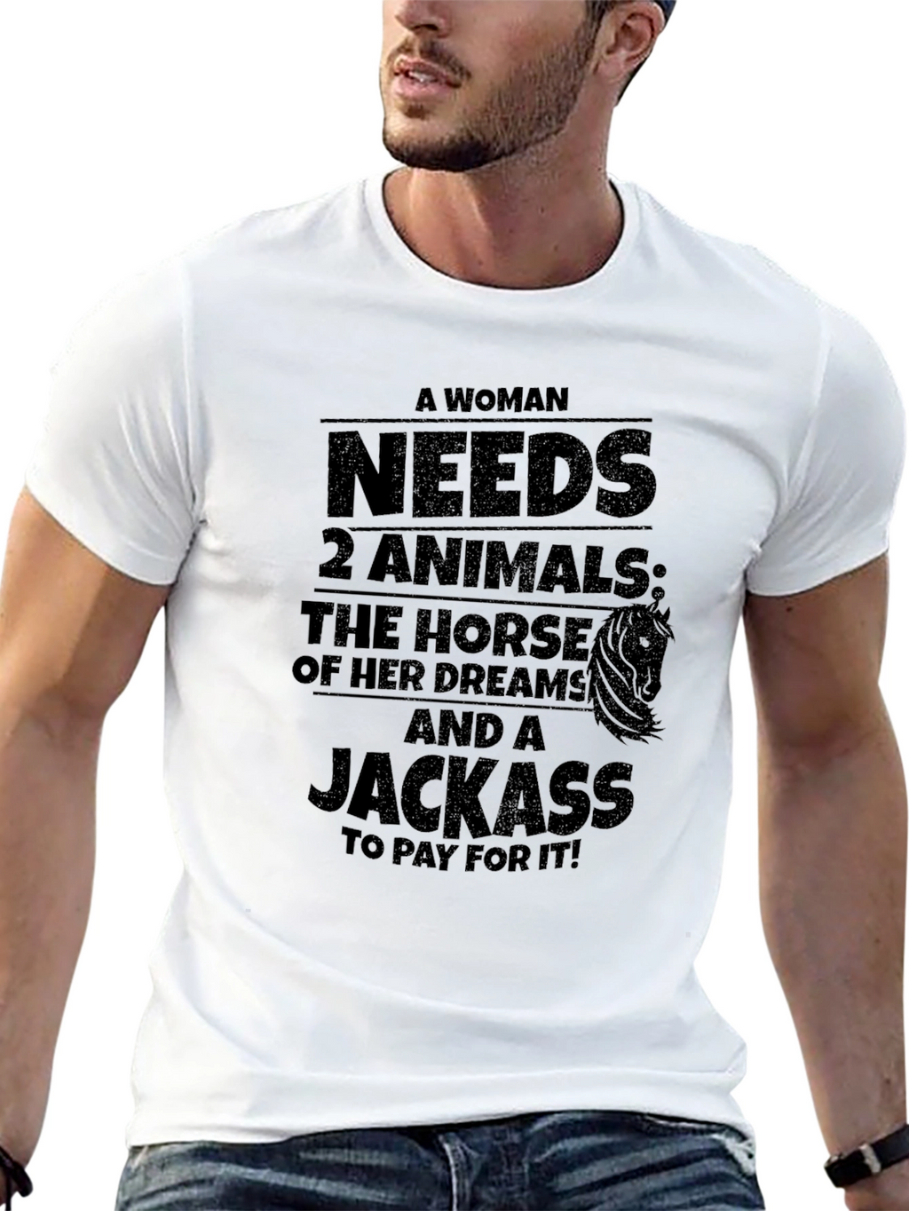 Funny Woman Needs 2 Animals T-Shirt