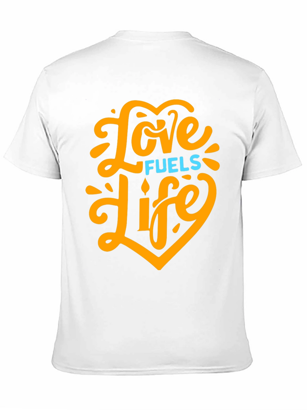 Love Fuels Life Black Graphic T-Shirt