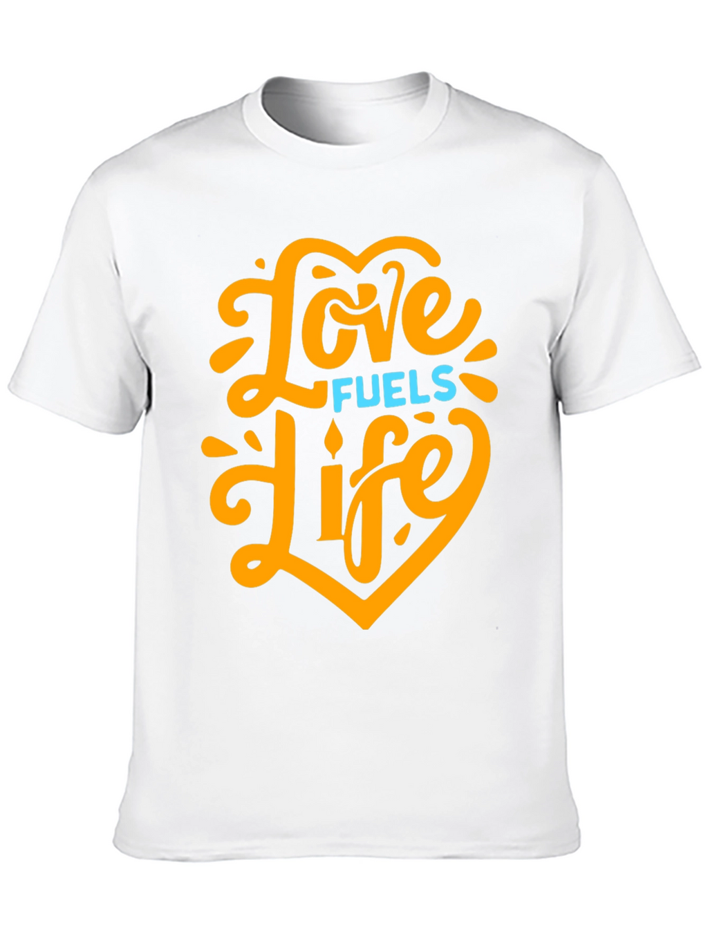 Love Fuels Life Black Graphic T-Shirt