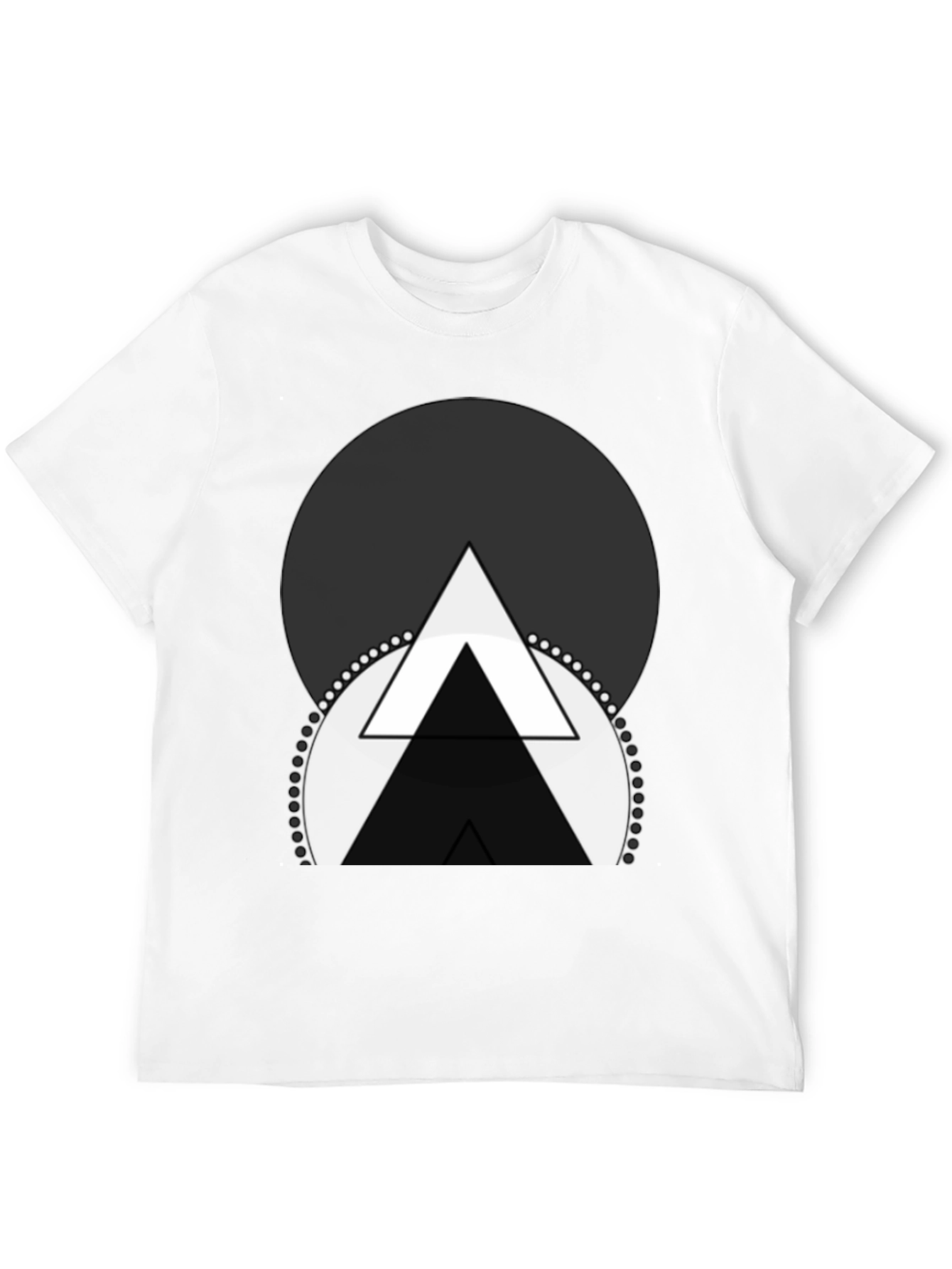 Abstract Triangle Graphic Tee - Modern Design Shirt