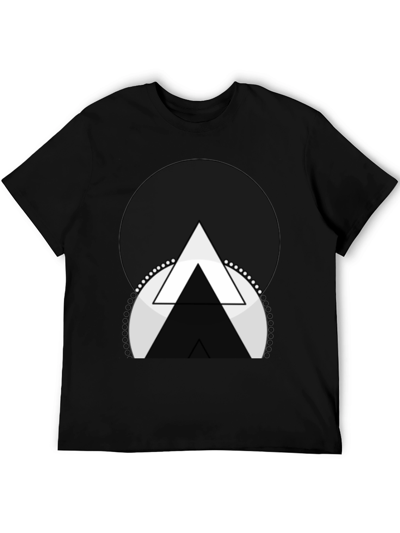 Abstract Triangle Graphic Tee - Modern Design Shirt