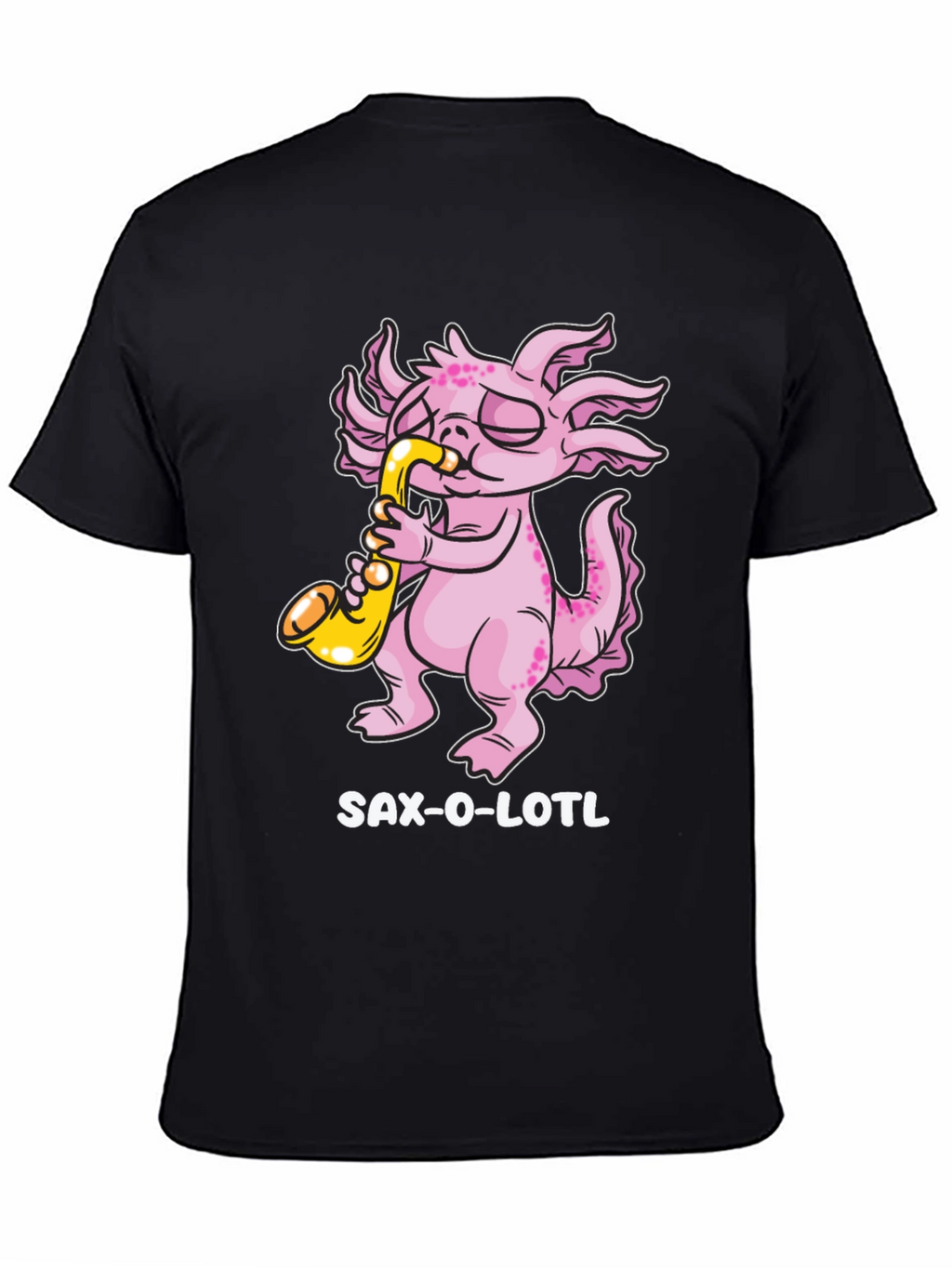 Saxolotl T-Shirt - Funny Axolotl Saxophone Player Tee