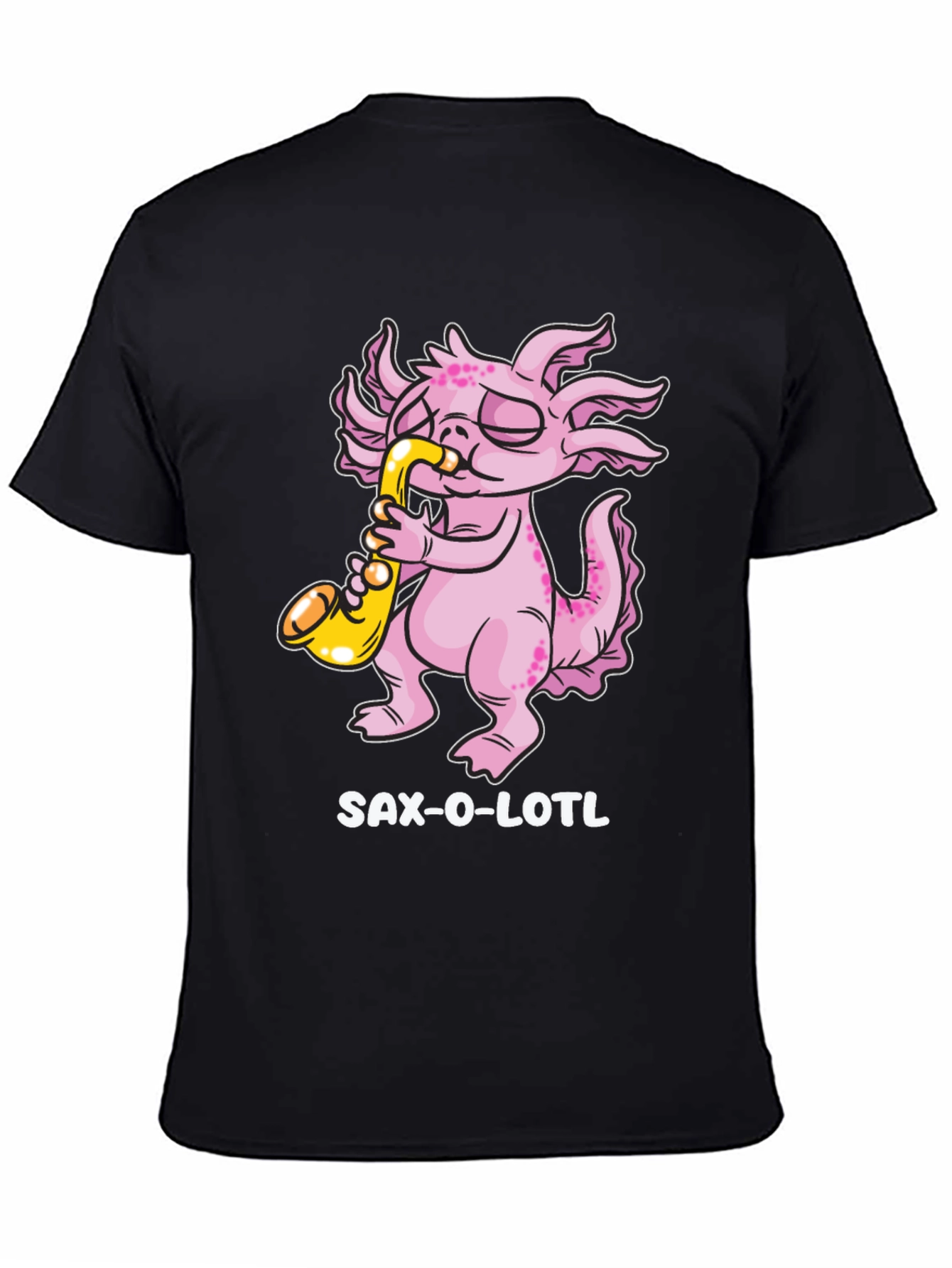 Saxolotl T-Shirt - Funny Axolotl Saxophone Player Tee