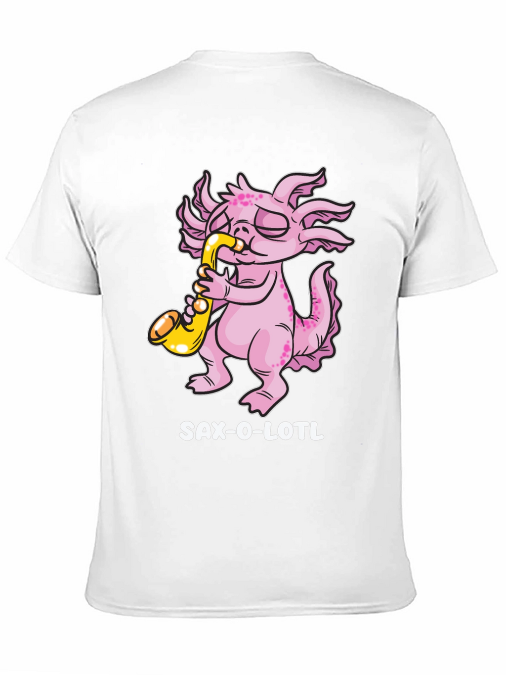 Saxolotl T-Shirt - Funny Axolotl Saxophone Player Tee
