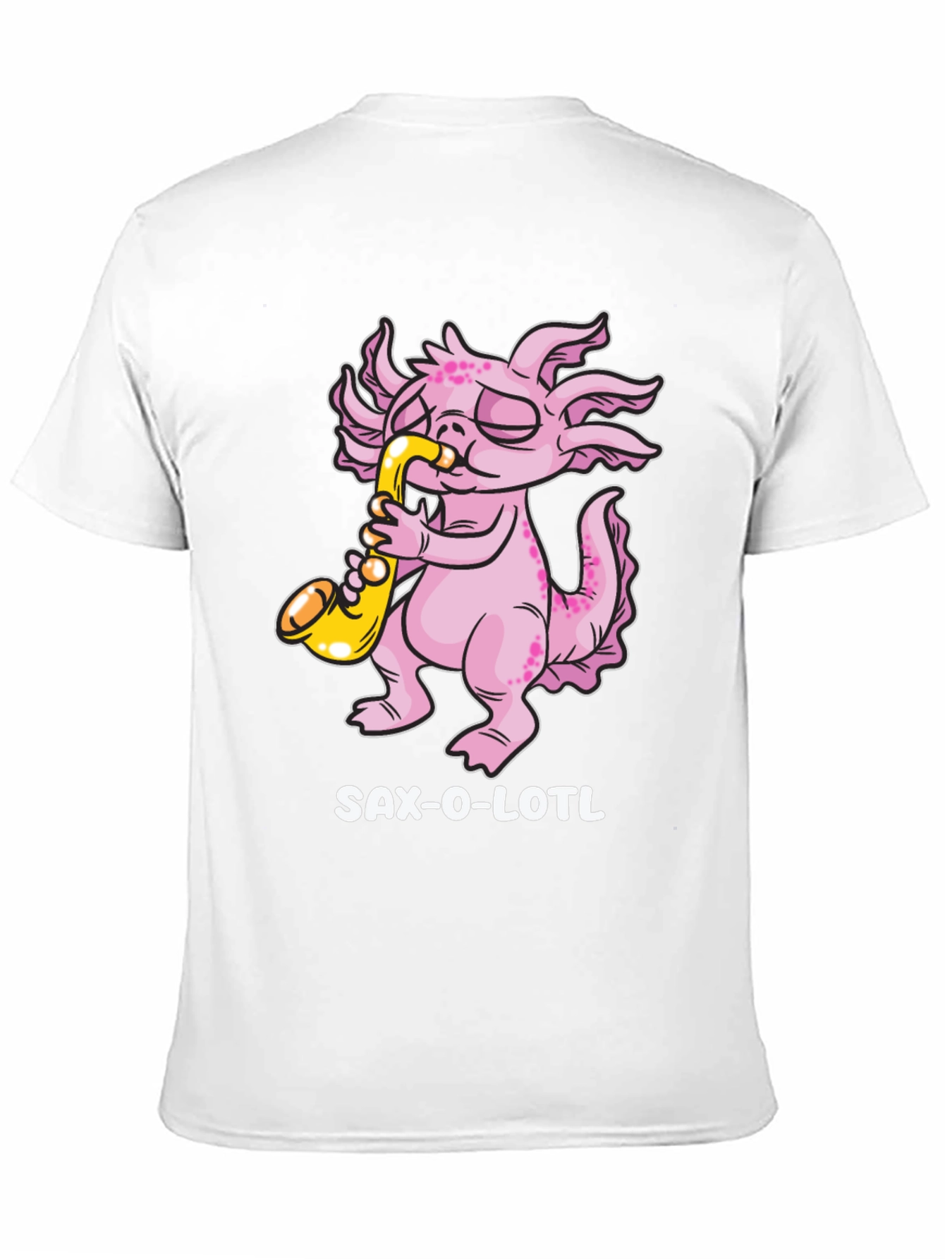 Saxolotl T-Shirt - Funny Axolotl Saxophone Player Tee