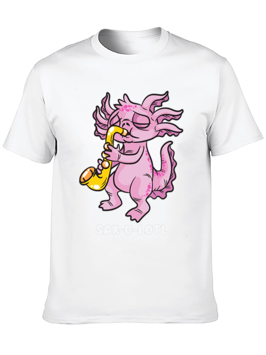 Saxolotl T-Shirt - Funny Axolotl Saxophone Player Tee