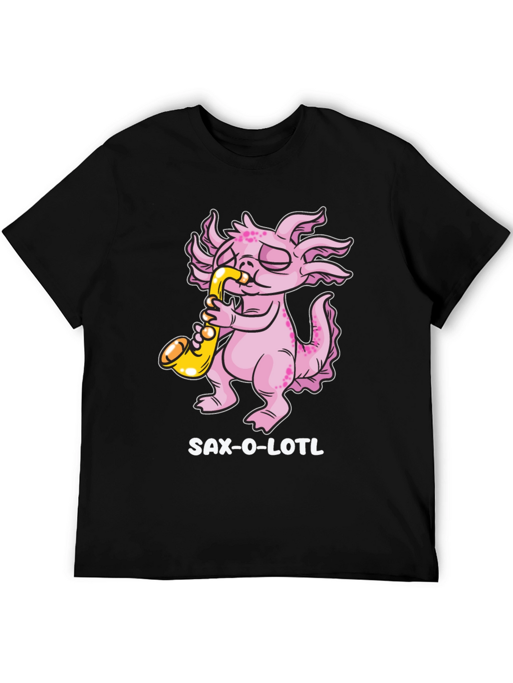 Saxolotl T-Shirt - Funny Axolotl Saxophone Player Tee