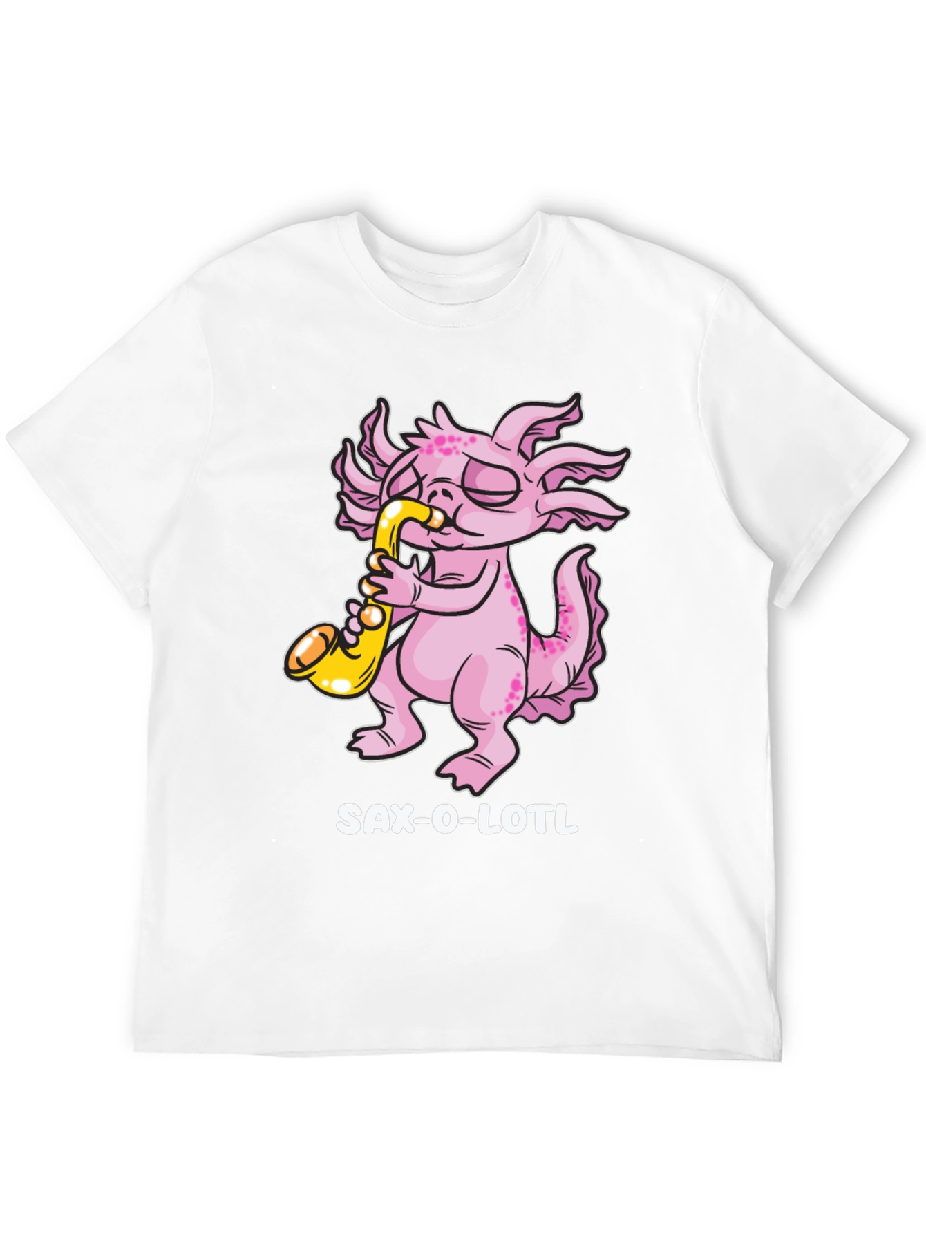 Saxolotl T-Shirt - Funny Axolotl Saxophone Player Tee