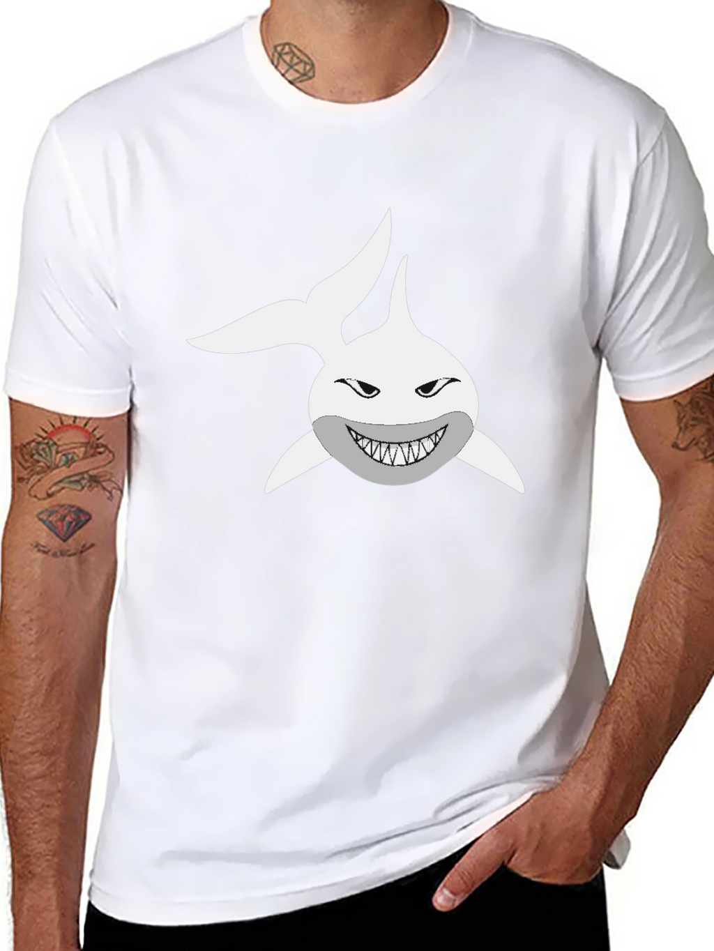 Shark Graphic T-Shirt - Mens Black Tee
