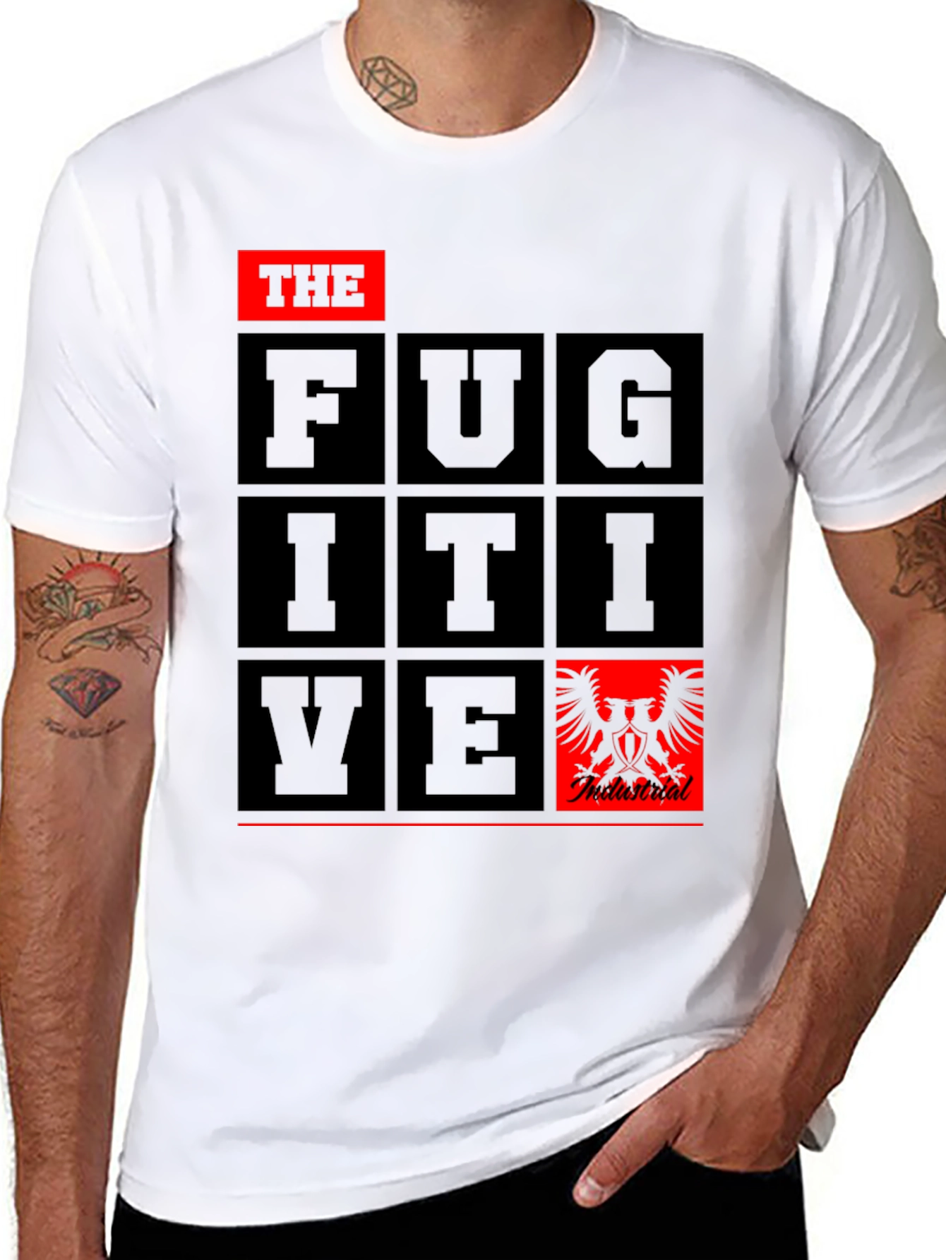 The Fugitive Graphic Tee - Black Cotton