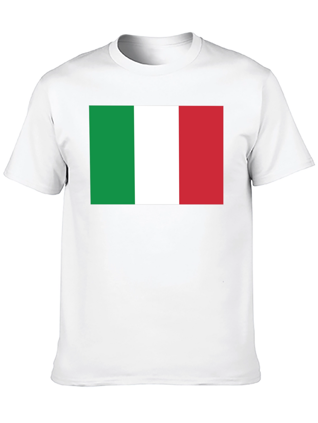 Italian Flag Graphic Tee - Black Cotton T-Shirt