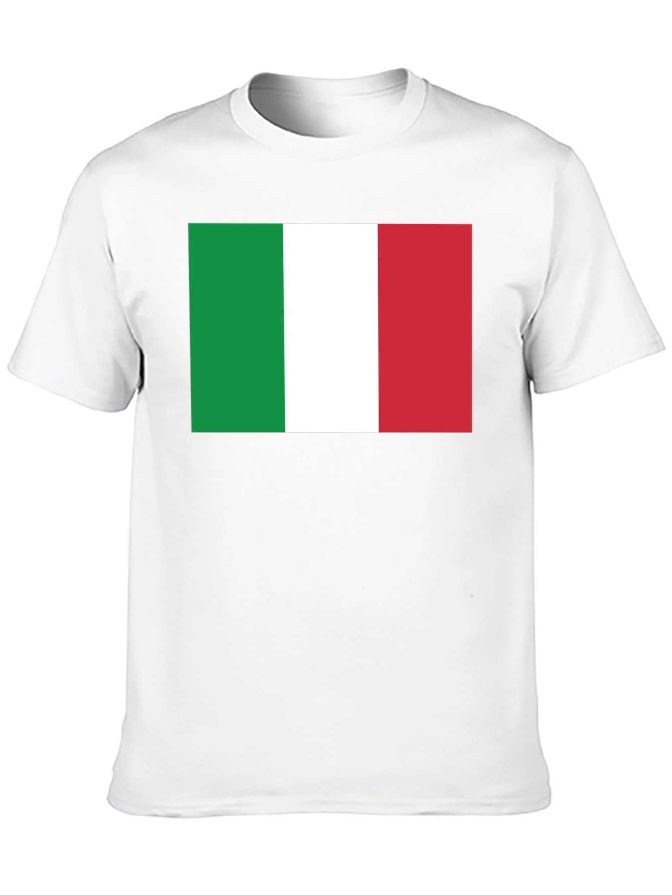 Italian Flag Graphic Tee - Black Cotton T-Shirt