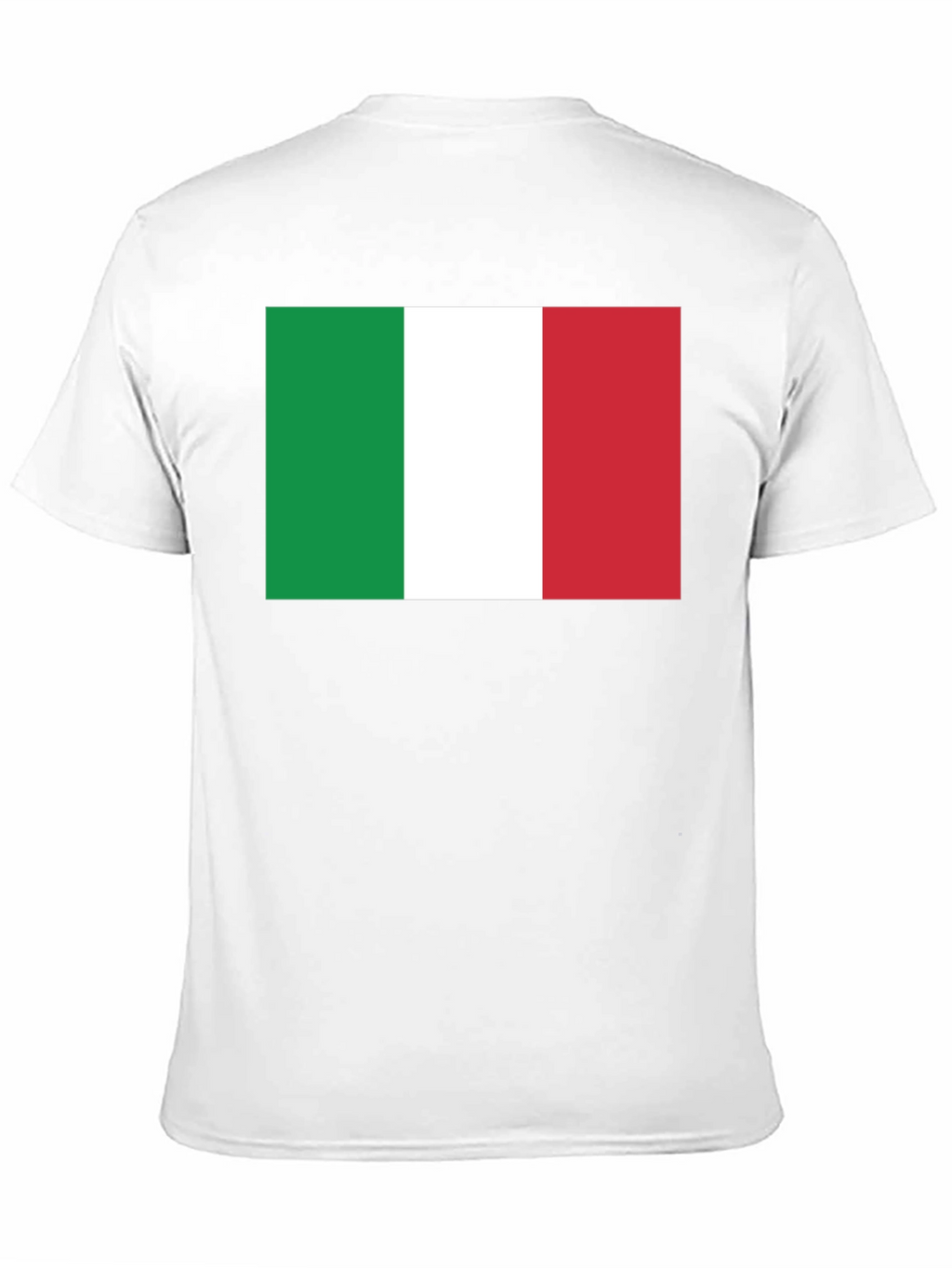 Italian Flag Graphic Tee - Black Cotton T-Shirt